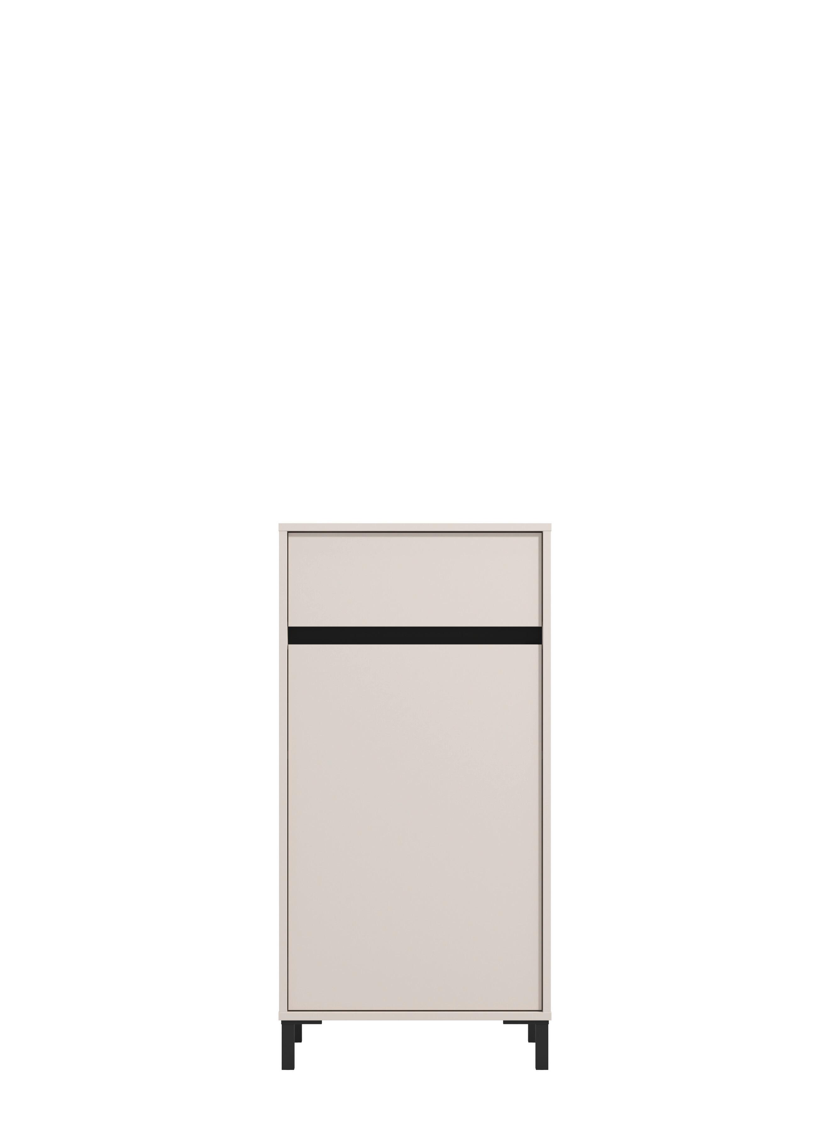 Komód Arran - fekete/kasmír, Modern, faalapú anyag (54,5/109,5/40cm)