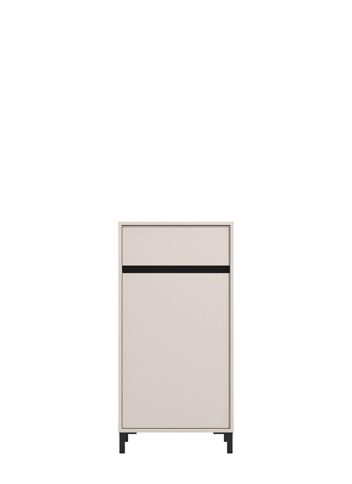 Komód Arran - kasmírszínű/fekete, Modern, faalapú anyag (54,5/109,5/40cm)