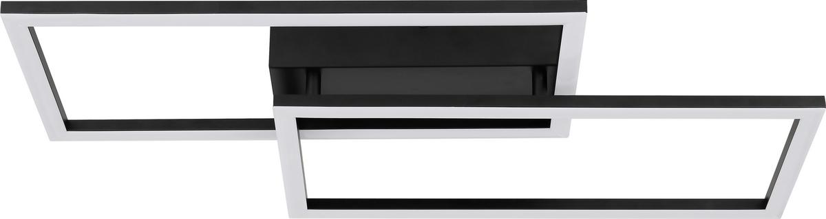 LED-Deckenleuchte Rufio max. 24 Watt - Opal/Schwarz, Modern, Kunststoff/Metall (52/24,2/6,2cm) - Premium Living
