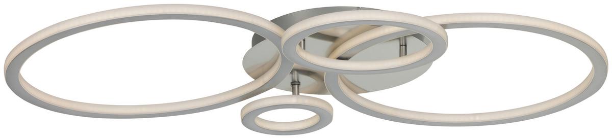 Stropna Led-svetilka Klause - srebrne barve/barve niklja, Moderno, kovina/umetna masa (95/52/7,7cm) - Mömax