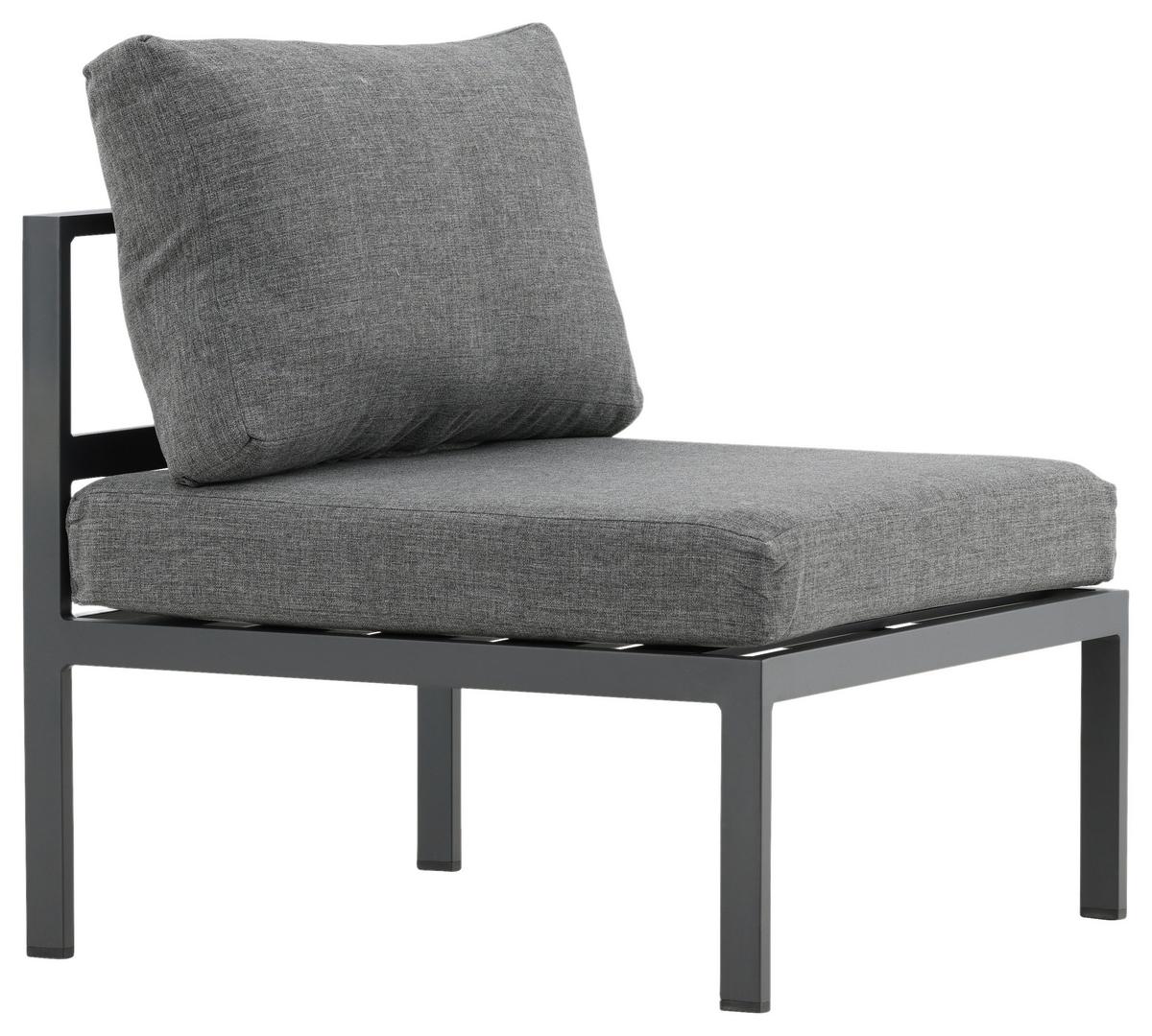 LOUNGESESSEL COPACABANA - Schwarz/Grau, KONVENTIONELL, Metall (70/65/74cm) - Gardenson