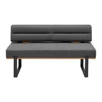 Sitzbank Canon Schlammfarben - Schlammfarben/Schwarz, KONVENTIONELL, Holz/Textil (160/85/60cm) - Based