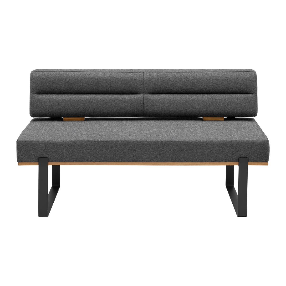 Sitzbank Canon Schlammfarben - Schlammfarben/Schwarz, KONVENTIONELL, Holz/Textil (160/85/60cm) - Based