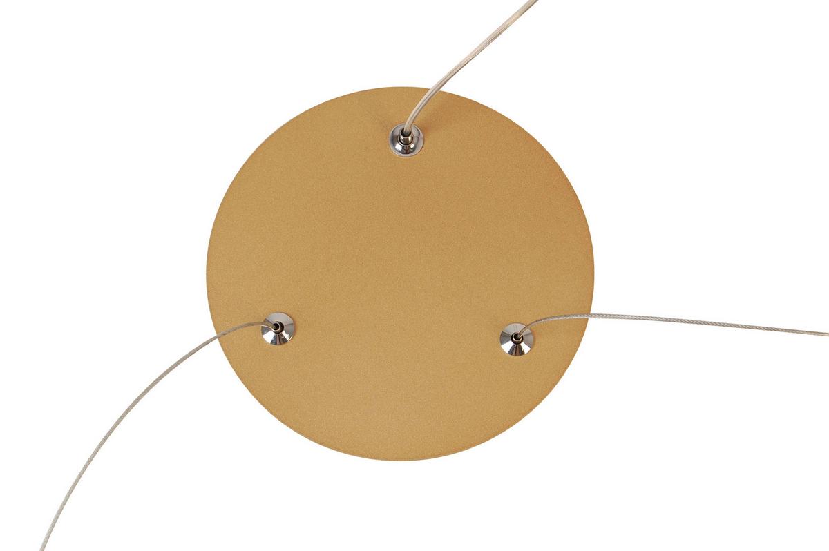 LAMPA WISZĄCA LED MADRID - biały/kolor złoty, Trend, tworzywo sztuczne/metal (60/120cm) - Novel