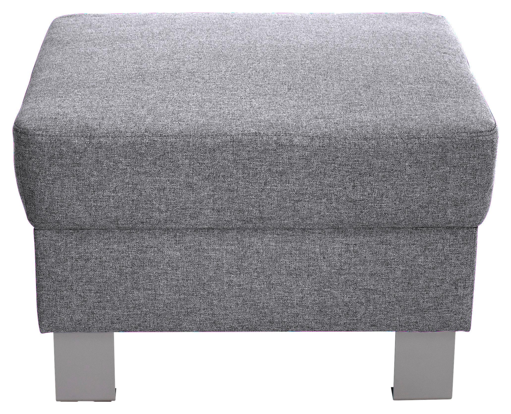 HOKER TIM - EXKLUSIV- - kolor srebrny/jasnoszary, Design, metal/tkanina (62/41/62cm) - Xora
