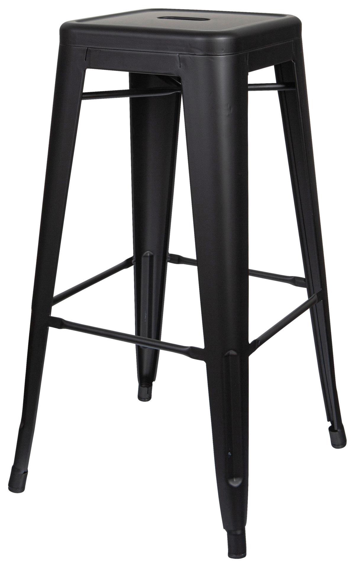 Barski Stol Vantaggio High Brush, Črna, Mat - črna, Basics, kovina (44/77/44cm) - MID.YOU