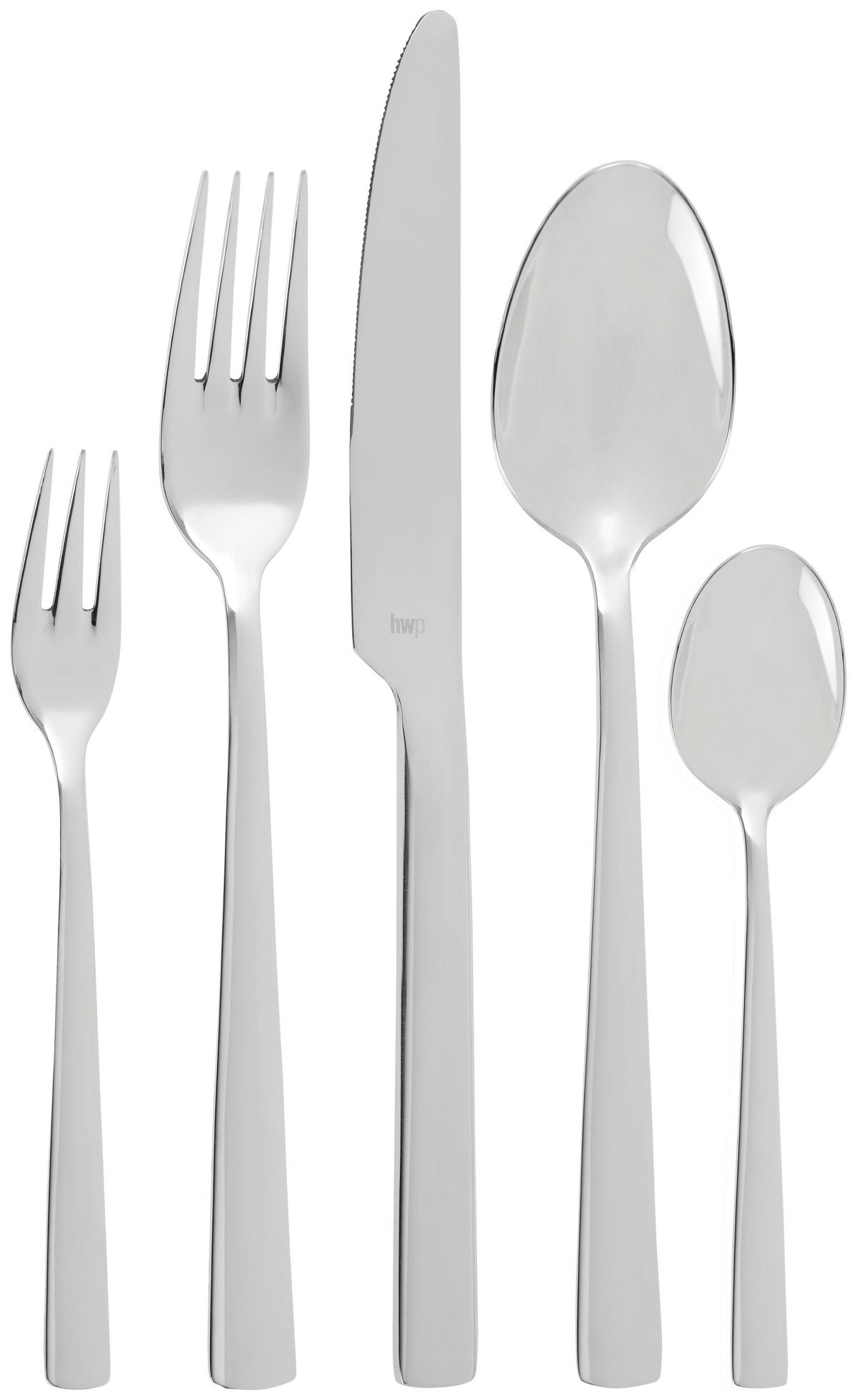 ZESTAW SZTUĆCÓW BELGRAD - kolor stalowy, Basics, metal - Homeware Profession.
