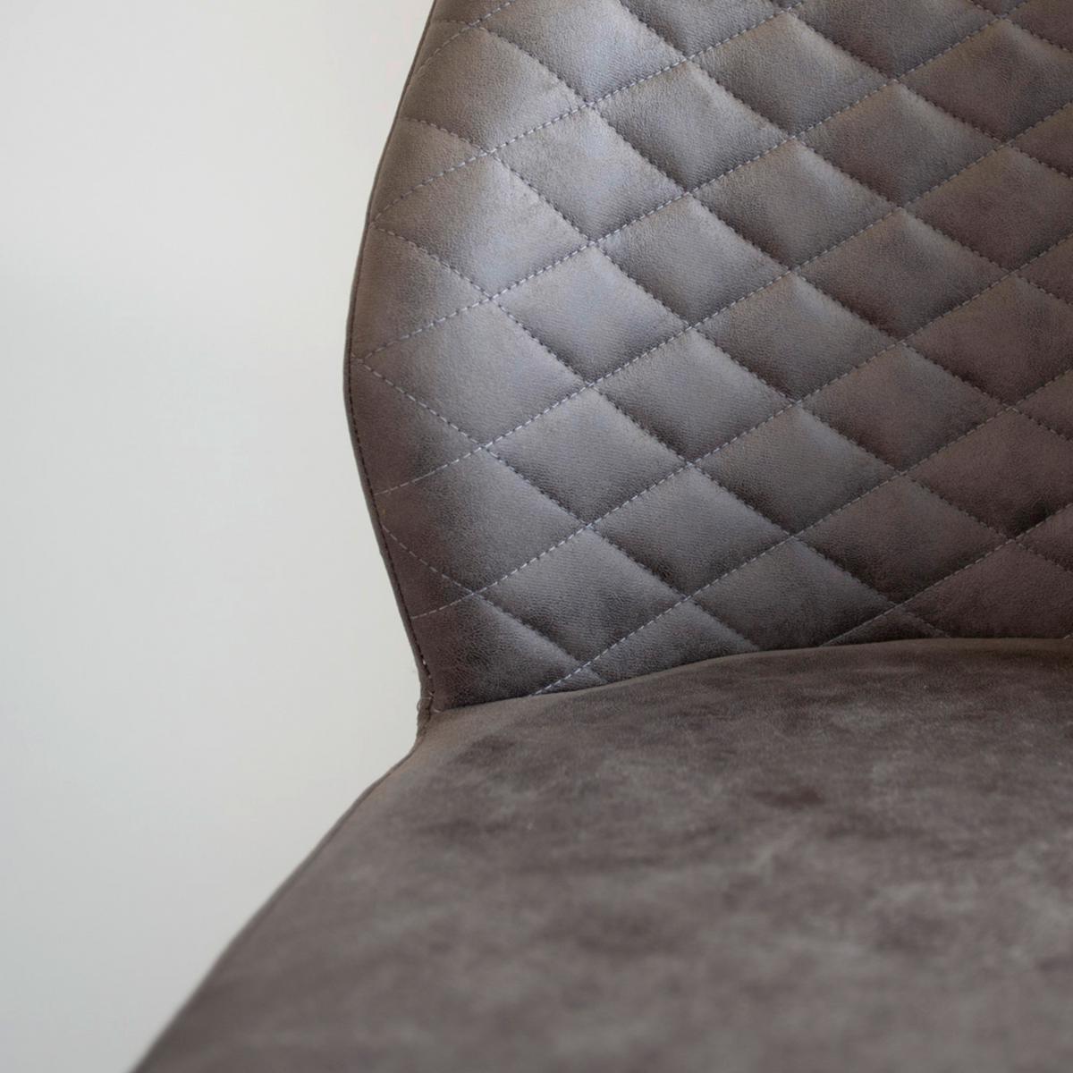 Barhocker-Set Grayson 2er-Set ca. 42x114 cm Anthrazit - Anthrazit/Schwarz, KONVENTIONELL, Textil/Metall (42/114/52cm) - MID.YOU