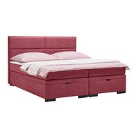Boxspring Krevet Ethan - crvena/crna, Moderno, tekstil/plastika (180/200cm) - Premium Living