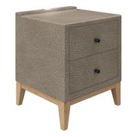 NOPTIERĂ SMILE - taupe, Konventionell, sticlă/lemn (49/58,5/46cm) - Premium Living