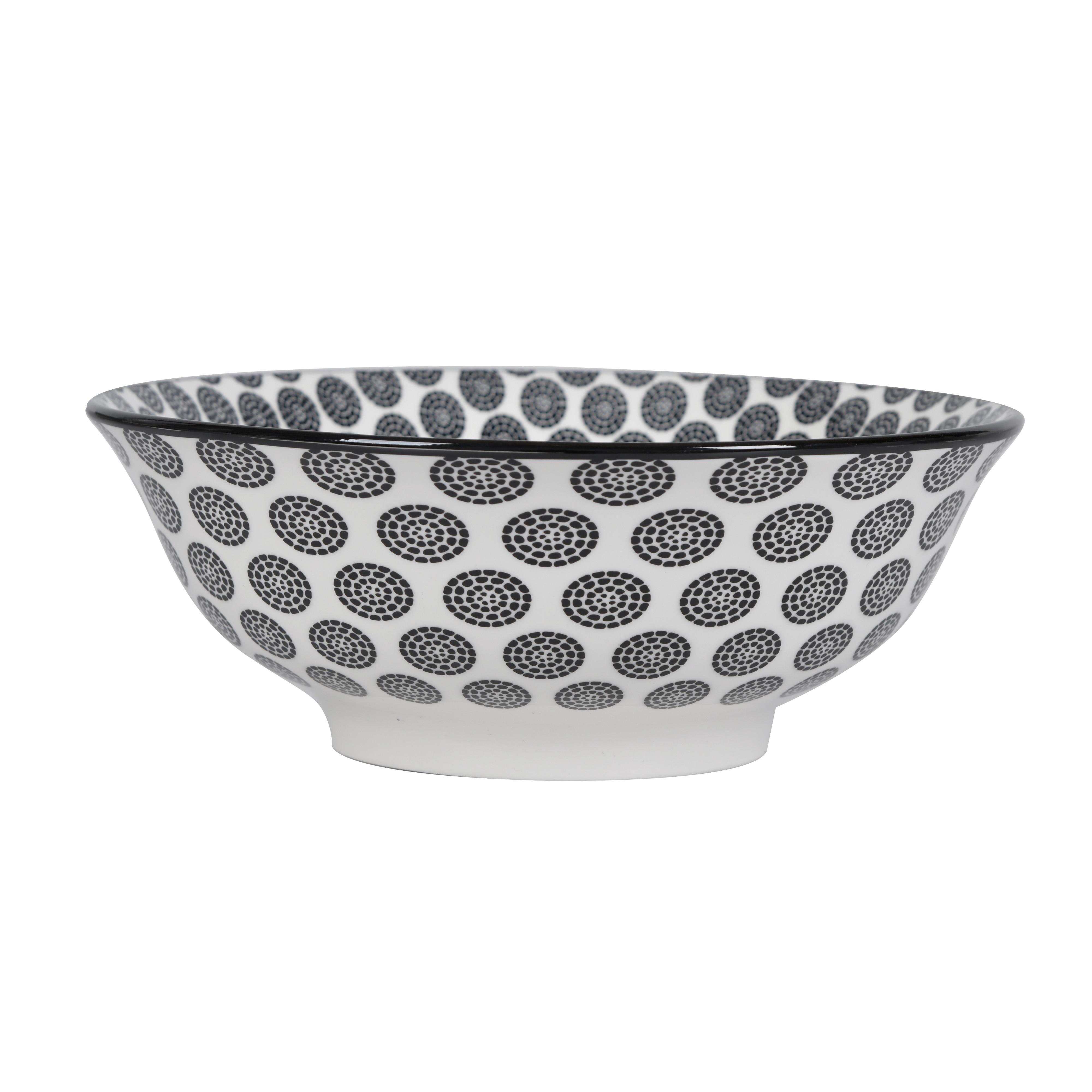 DJUP TALLRIK SHIVA - vit/svart, Lifestyle, keramik (21/7,8cm) - Mömax