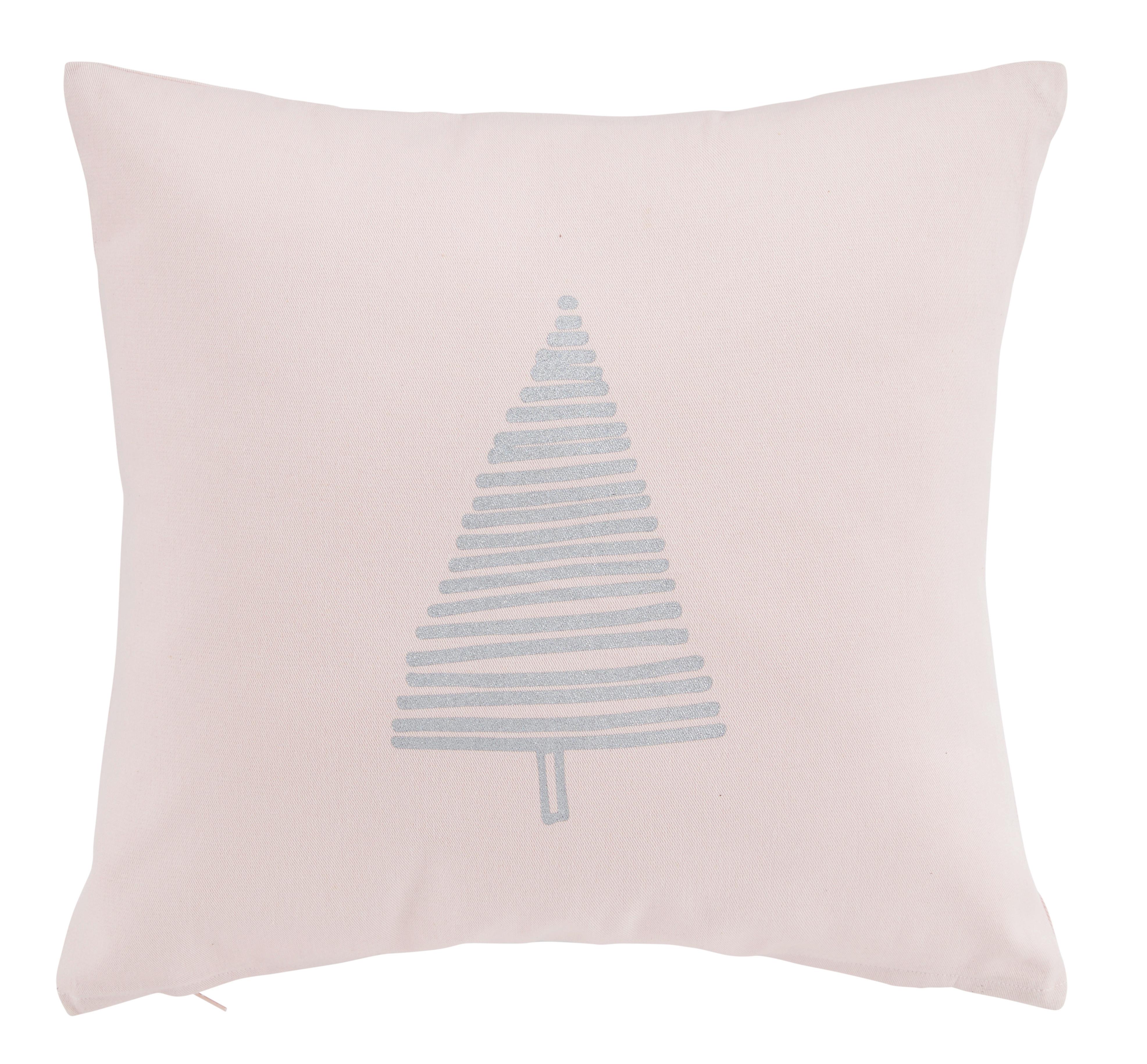 Díszpárna Baum 40/40 - pink, Romantik / Landhaus, textil (40/40cm) - Modern Living