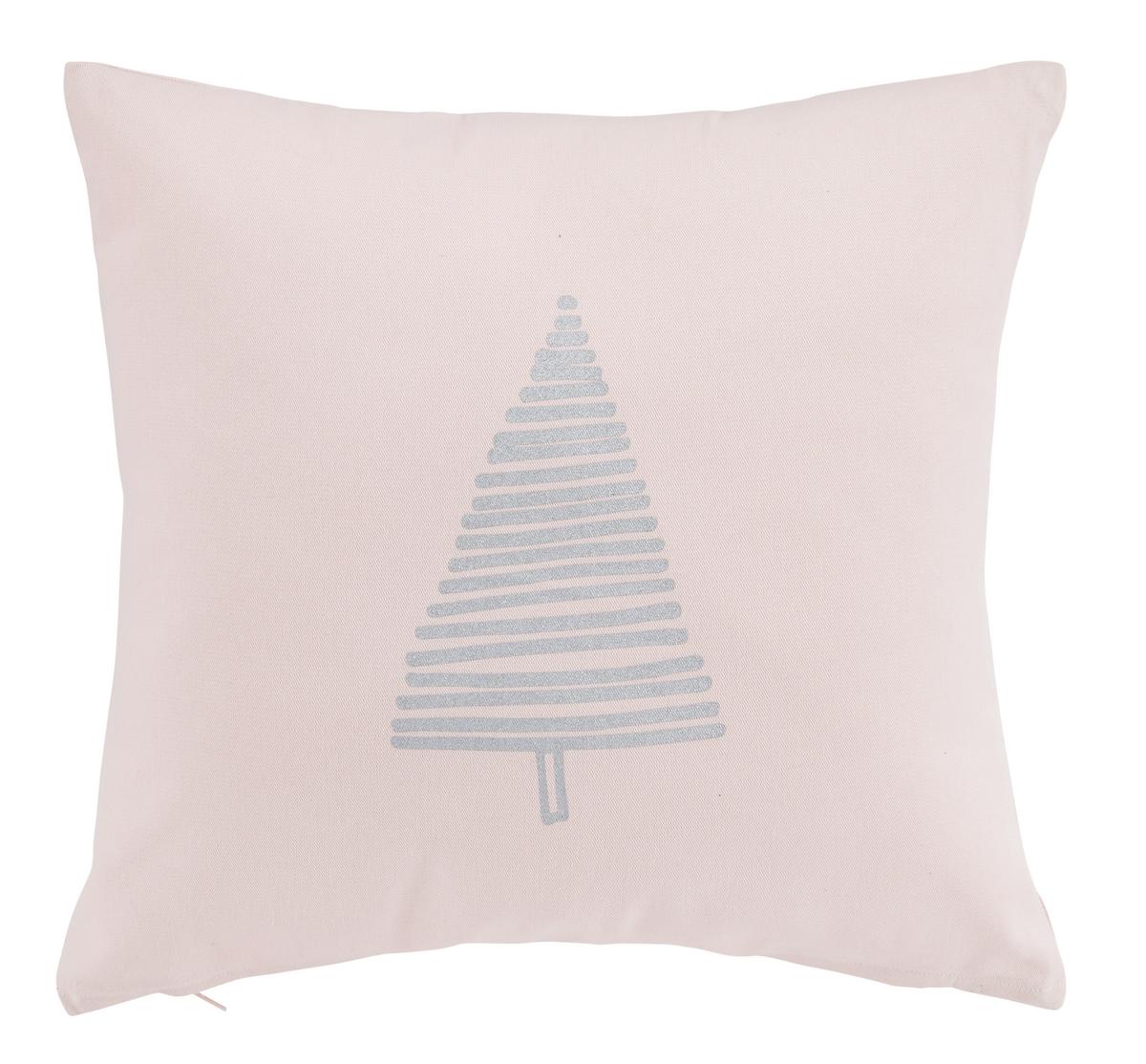 Zierkissen Baum in Pink ca. 40x40cm - Pink, Romantik / Landhaus (40/40cm) - Modern Living