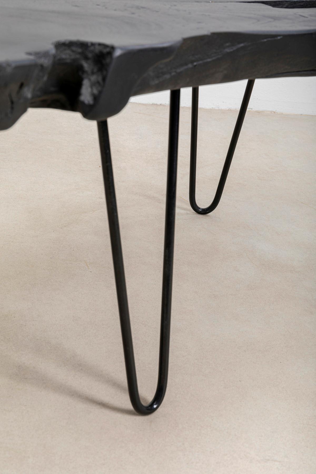 STOLIK KAWOWY ASPEN - czarny, Design, metal/drewno (100/40/40cm) - Kare-Design
