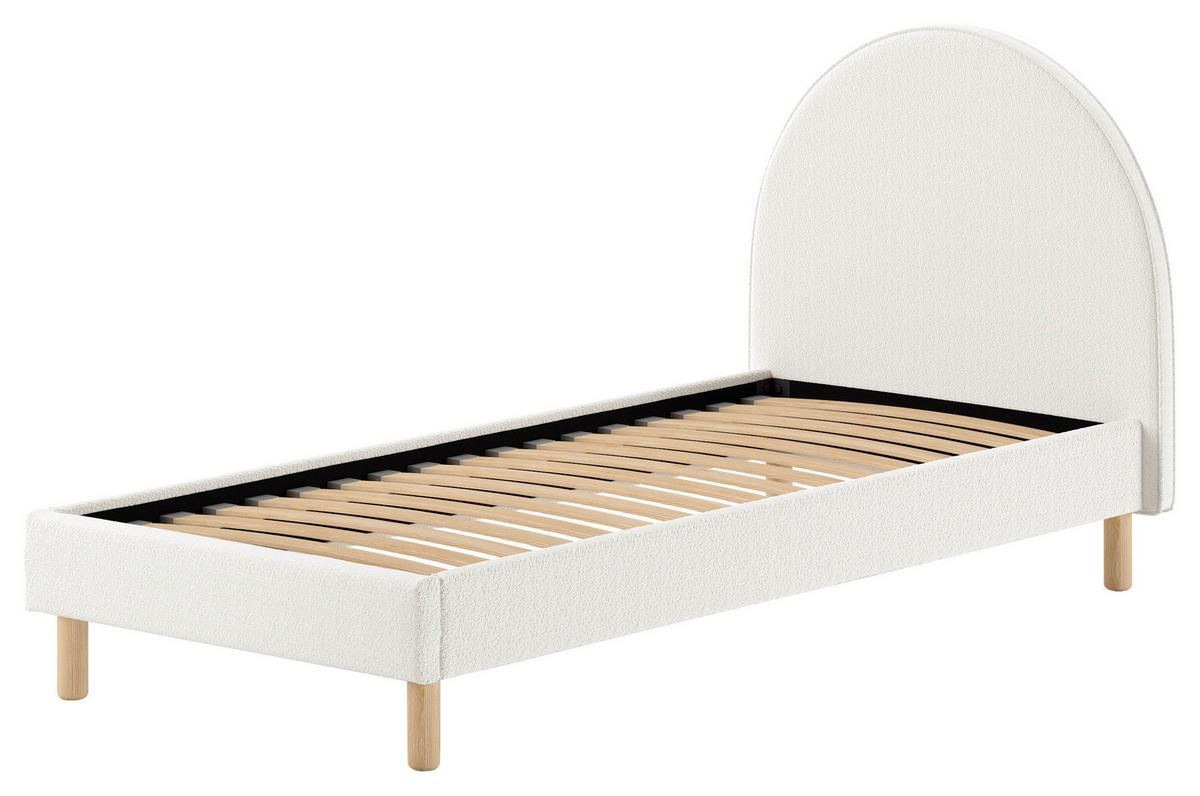 Kinder-/Juniorbett Moon ca. 90x200 cm Weiß - Naturfarben/Weiß, ROMANTIK / LANDHAUS, Holz/Textil (90/200cm) - MID.YOU