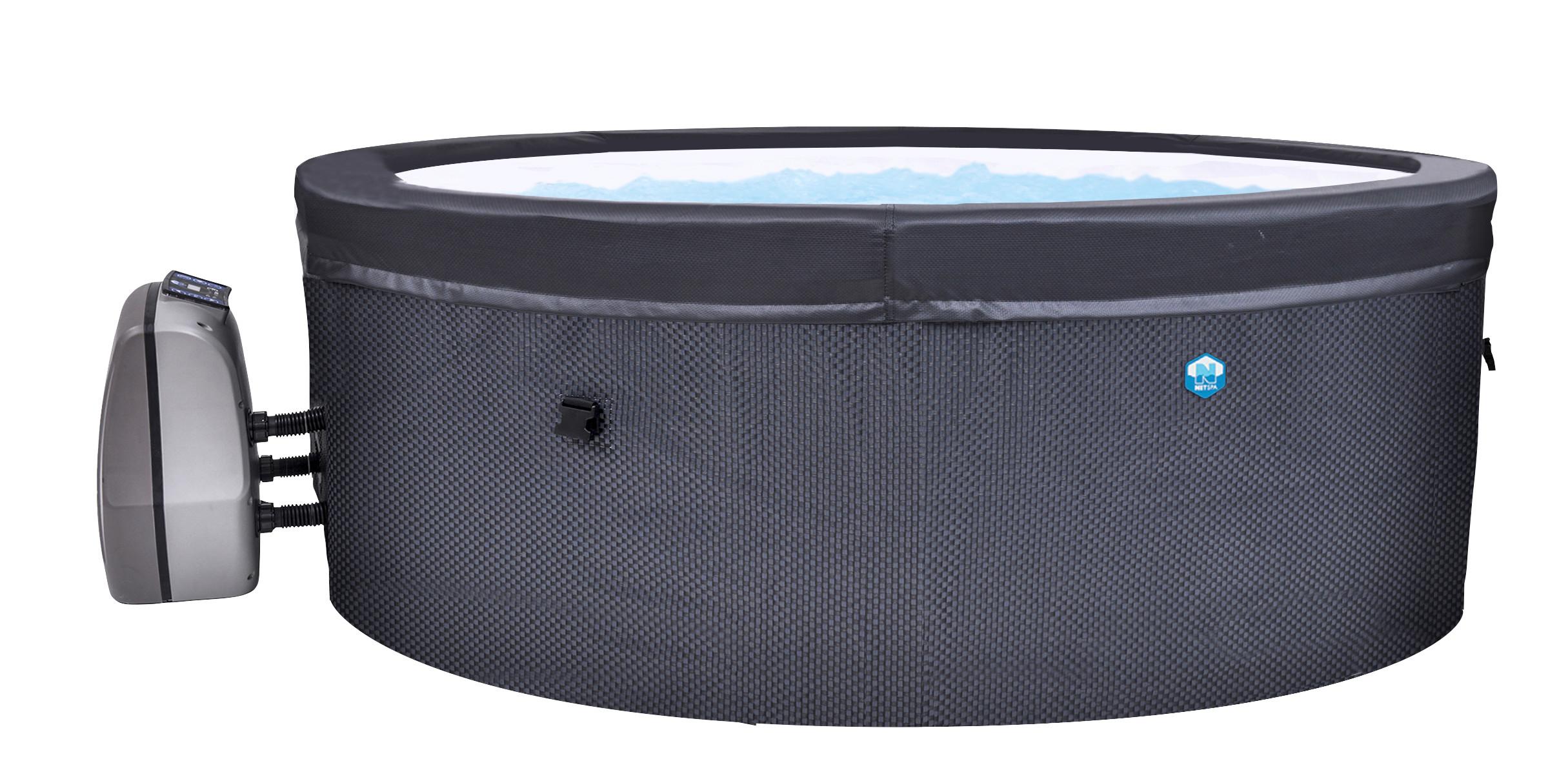 Whirlpool Netspa Vita Schwarz Ø ca. 156cm - Schwarz, Basics, Kunststoff/Metall (156/70cm)