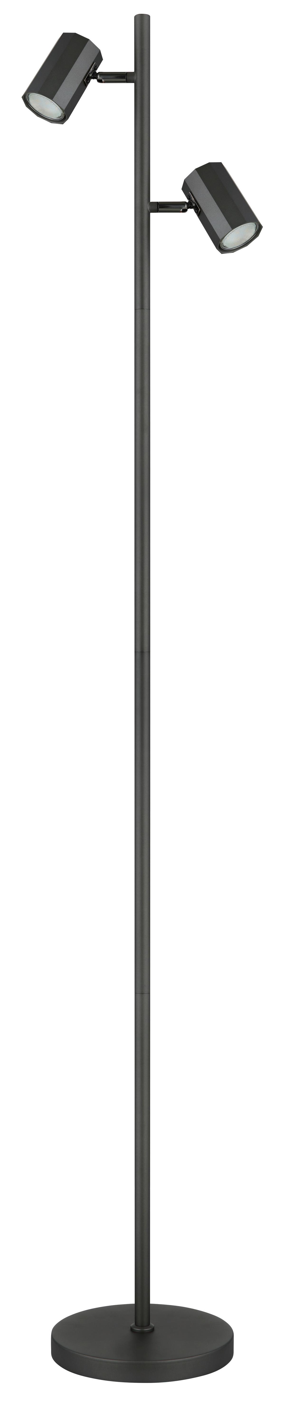 STEHLEUCHTE 57918S - Grau, Design, Metall (27/22/158cm) - Globo