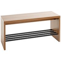 SIEDZISKO DO PRZEDPOKOJU PARMA - kolor dębowy/czarny, Modern, materiał drewnopochodny/metal (80/40/30cm) - Mömax