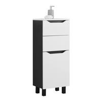 meuble bas in Schwarz/Weiß - noir/blanc, Modern, matériau de bois (40/100/30cm) - Mömax