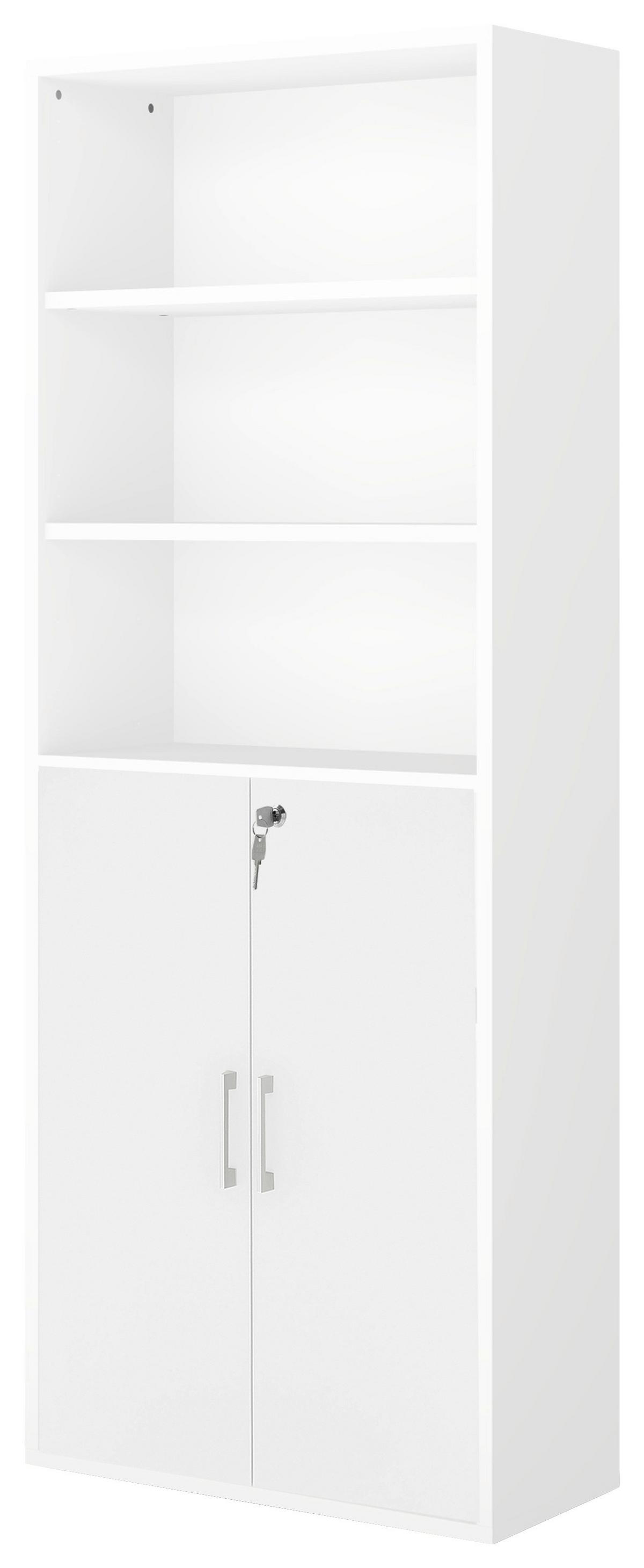 Türenset Big Profi Office - Weiss/Alufarben, Modern, Holzwerkstoff/Metall (77/104/2cm) - Mömax