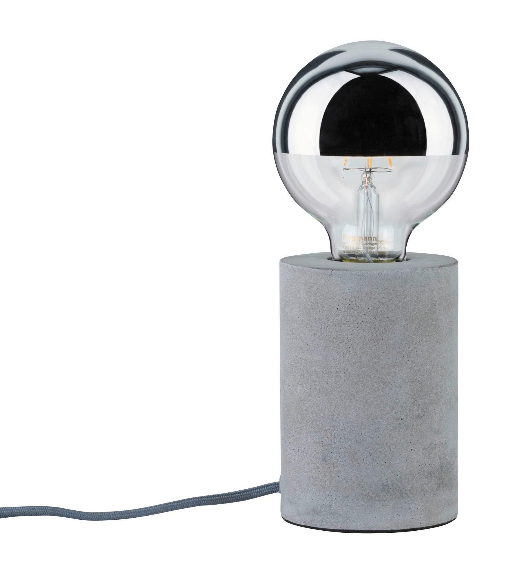Tischleuchte Mik in Grau max. 20 Watt - Grau, Design, Stein (22/13cm) - Paulmann
