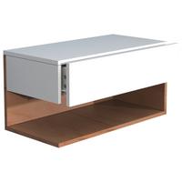 Nočna Omarica Usal Xl 60, Hrast, Bela - barve hrasta/bela, Moderno, leseni material (60/30/32cm) - MID.YOU