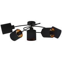 Spotlámpa Goldi - fekete/aranyszínű, Modern, textil/fém (61/37/21cm) - Mömax