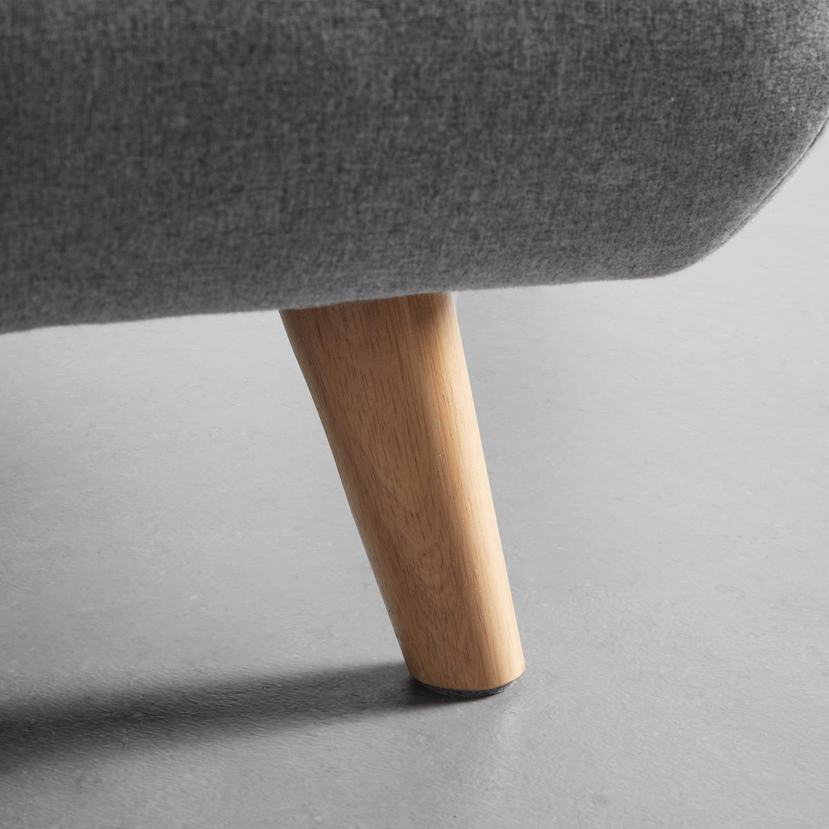 Ecksofa KYLE - Naturfarben/Grau, Modern, Holz/Textil (242/88/189cm) - Bessagi Home