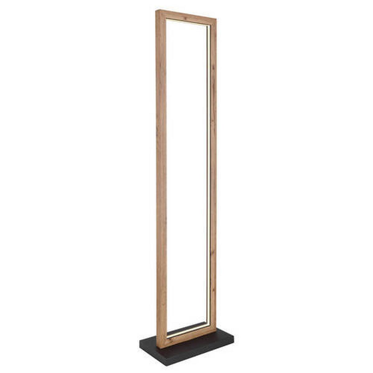 LED-Stehleuchte Mandera Opal/Schwarz max. 24 Watt - Opal/Schwarz, KONVENTIONELL, Holz/Kunststoff (30/18/120cm) - Globo