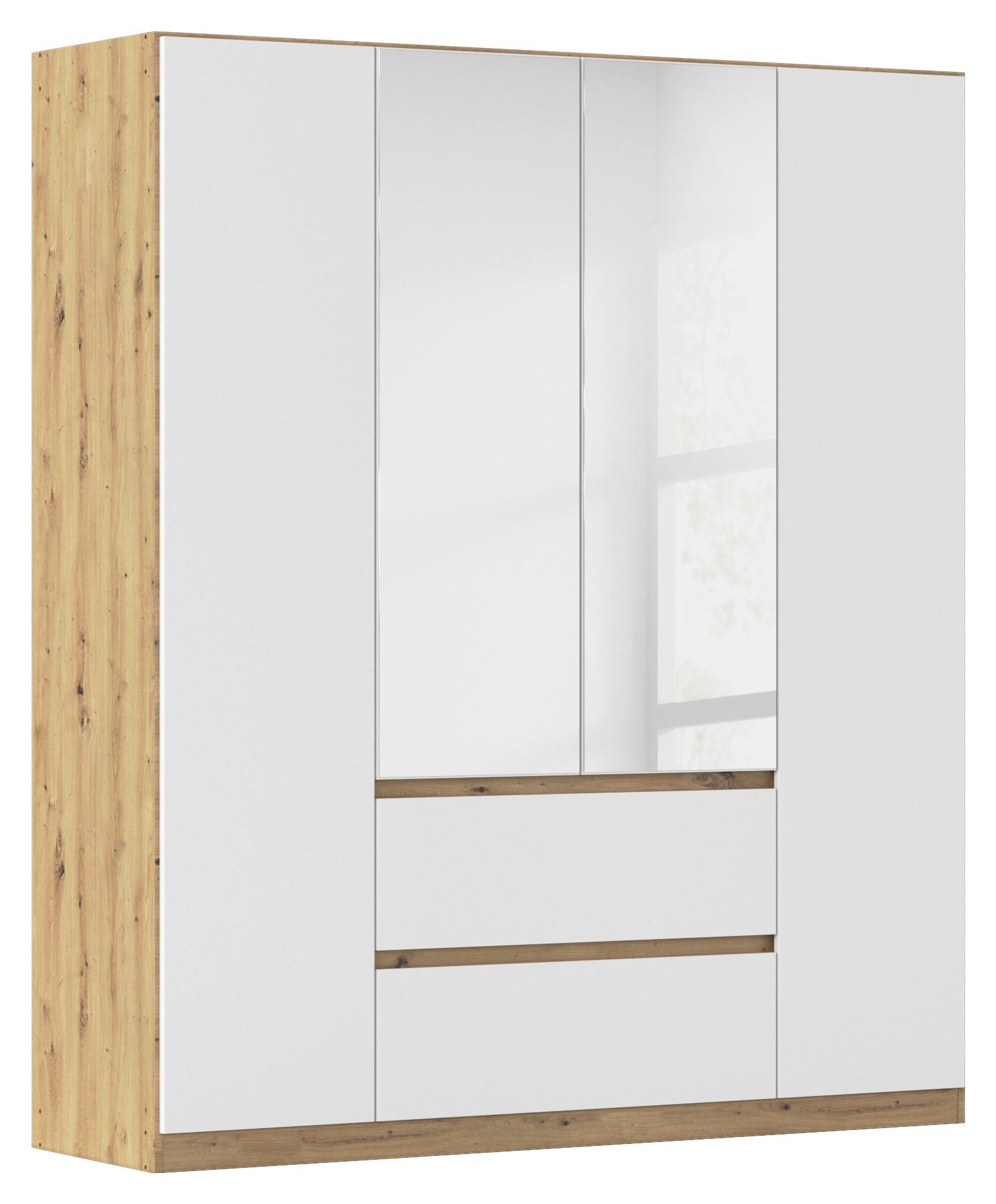 DULAP  USI ROTATIVE MAINZ - argintiu/alb, Basics, material pe bază de lemn (181/210/54cm) - Modern Living