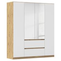 DULAP  USI ROTATIVE MAINZ - argintiu/alb, Basics, material pe bază de lemn (181/210/54cm) - Modern Living