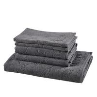 ZESTAW RĘCZNIKÓW FROTTE 1670 JOOP! UNI CORNFLOWER - antracytowy/szary, Basics, tkanina - Joop!