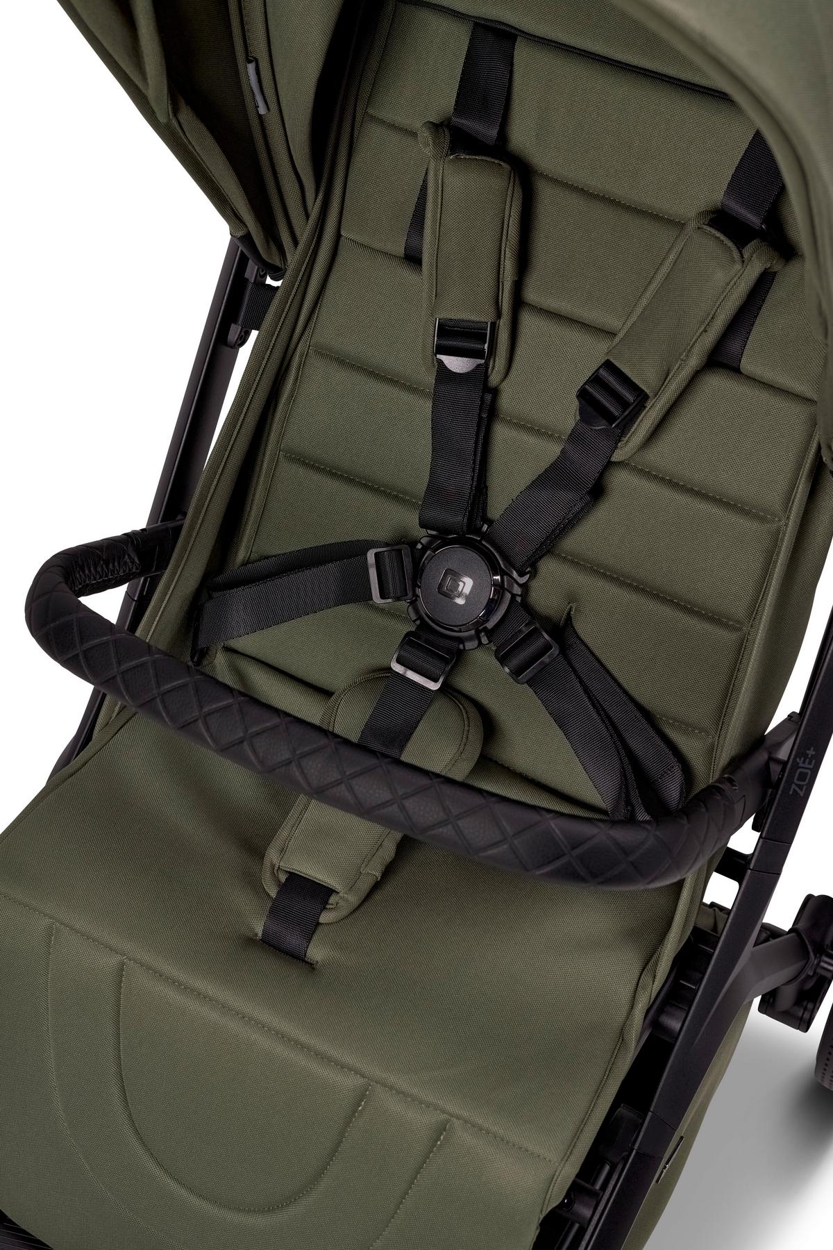 WÓZEK SPACEROWY ZOE+ - oliwkowa zieleń, Basics (80/50/103cm) - Moon