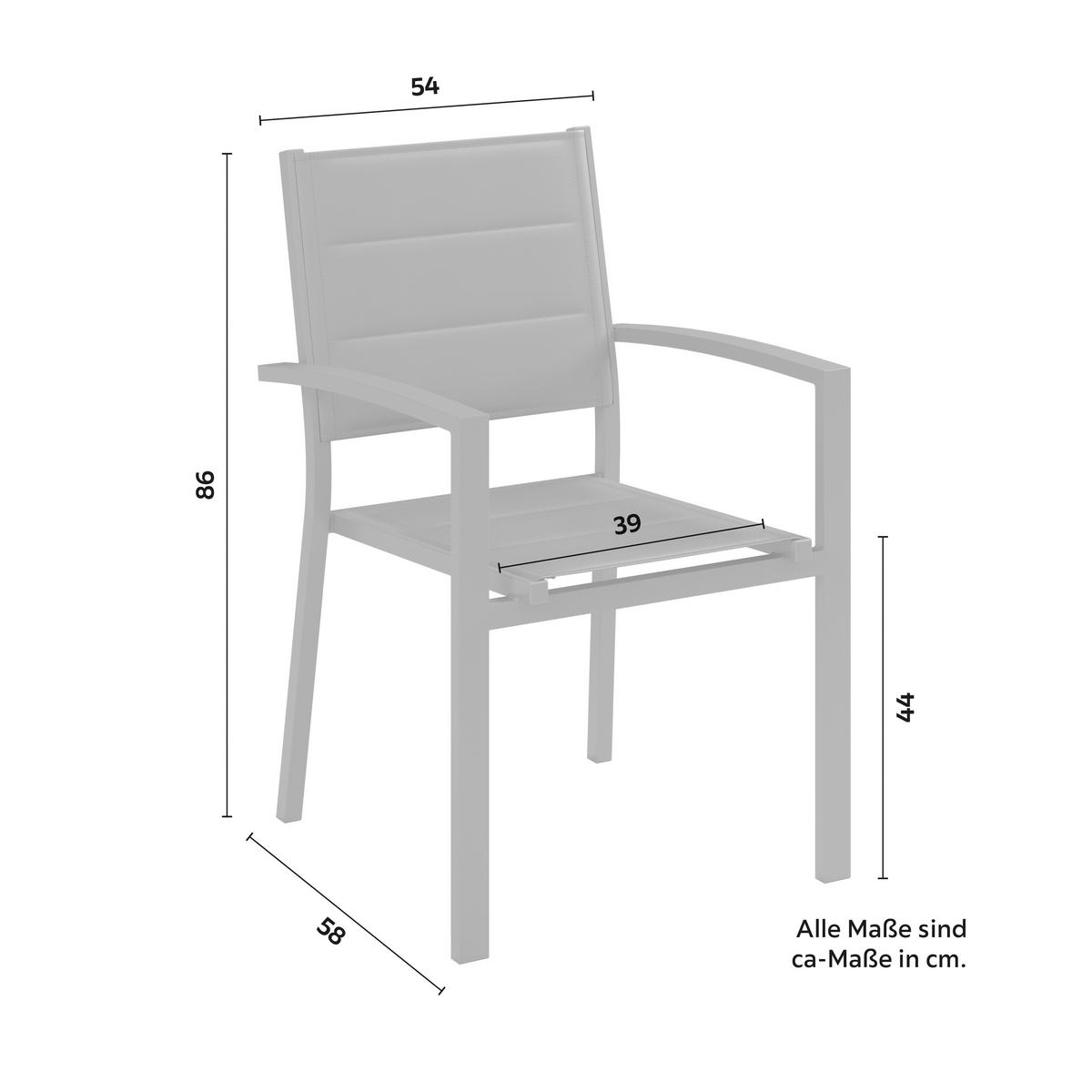 Scaun Orlando - gri închis/gri, Basics, metal/textil (54/86/58cm) - Mömax