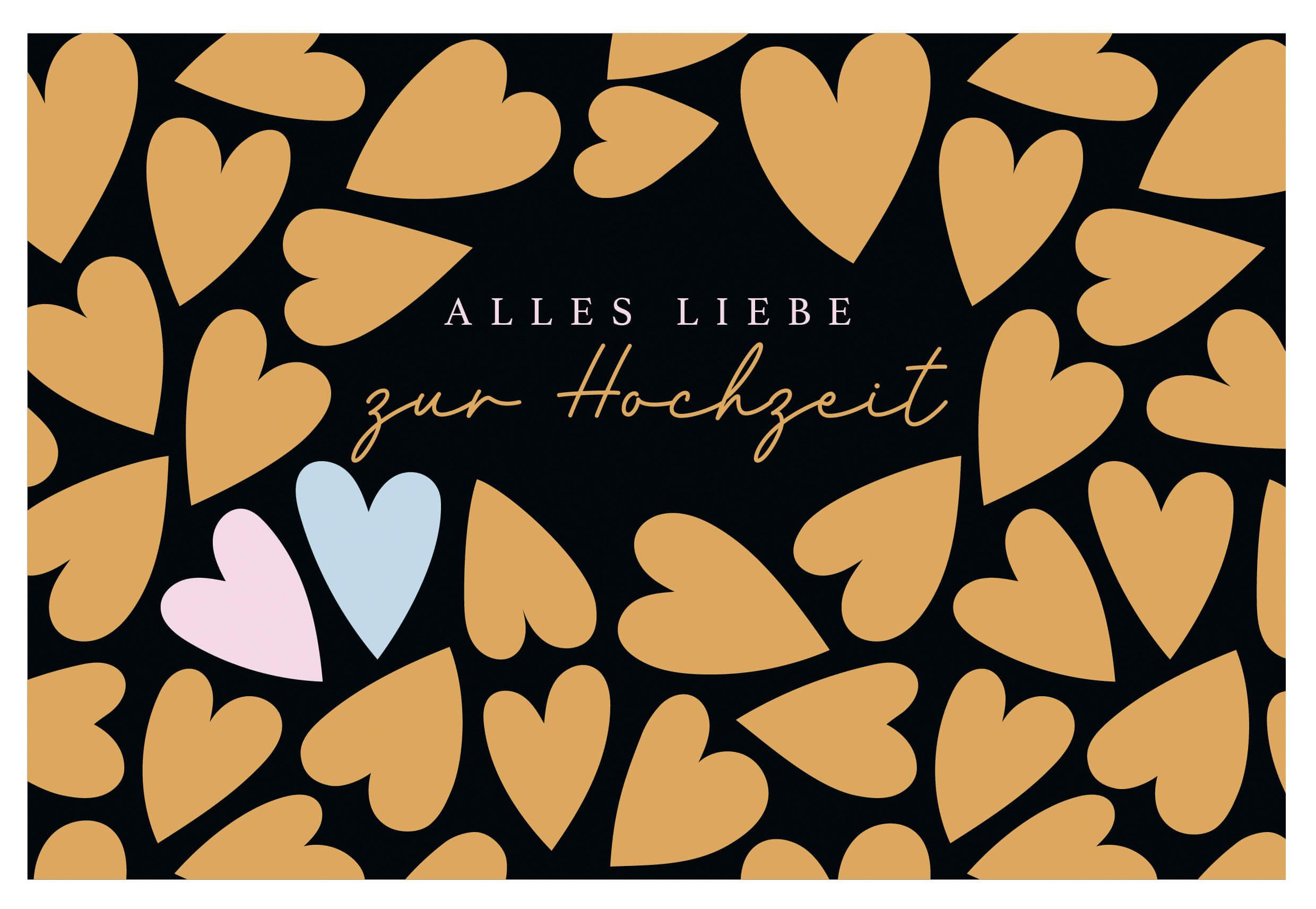 Glückwunschkarte Edelschwarz Multicolor - Basics, Papier (18/13cm)