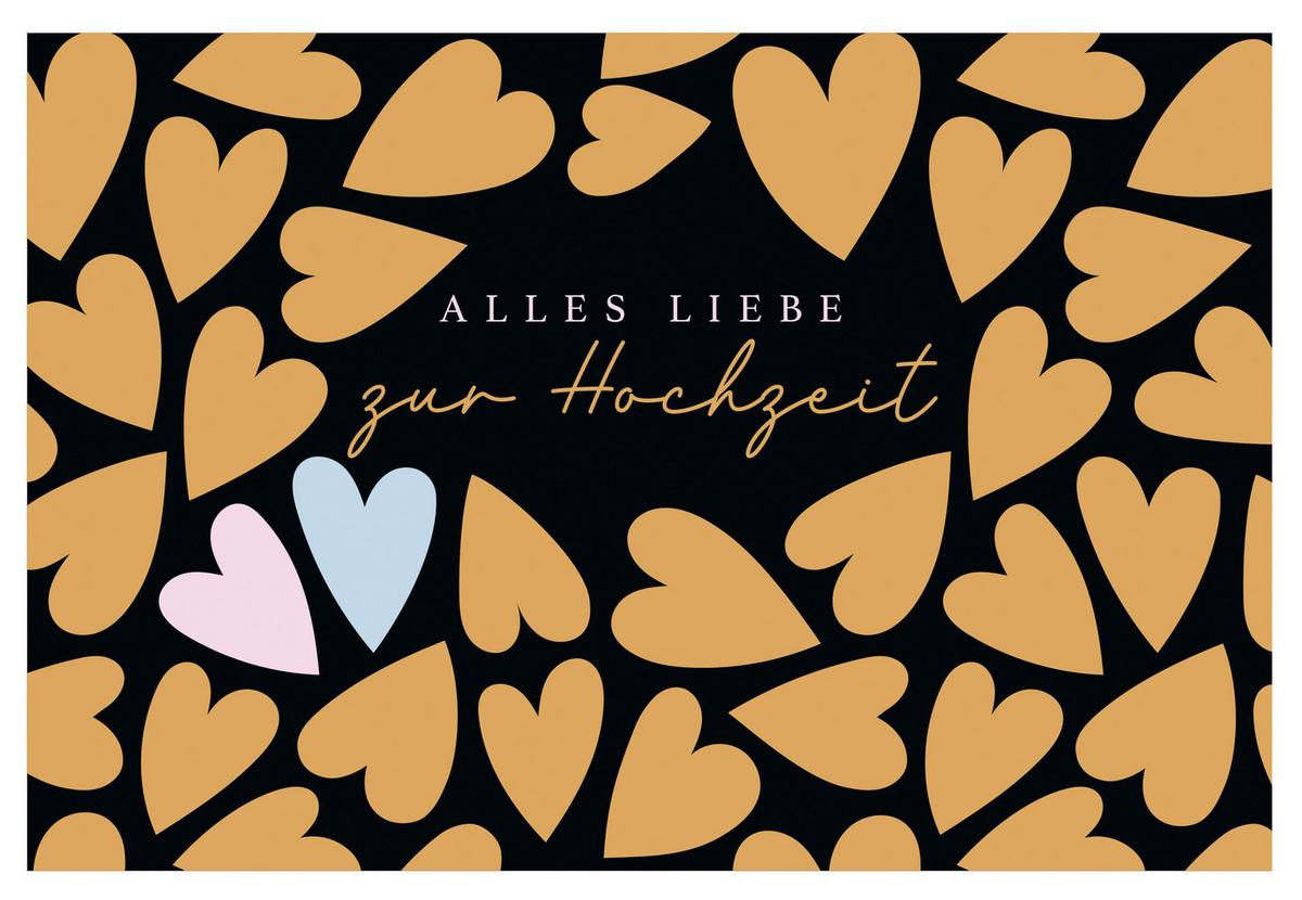 Glückwunschkarte Edelschwarz Multicolor - Basics, Papier (18/13cm)