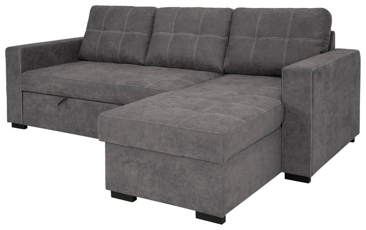 Canapea modulară TURIN - gri închis, Design, plastic/lemn (239/87/160cm) - Modern Living