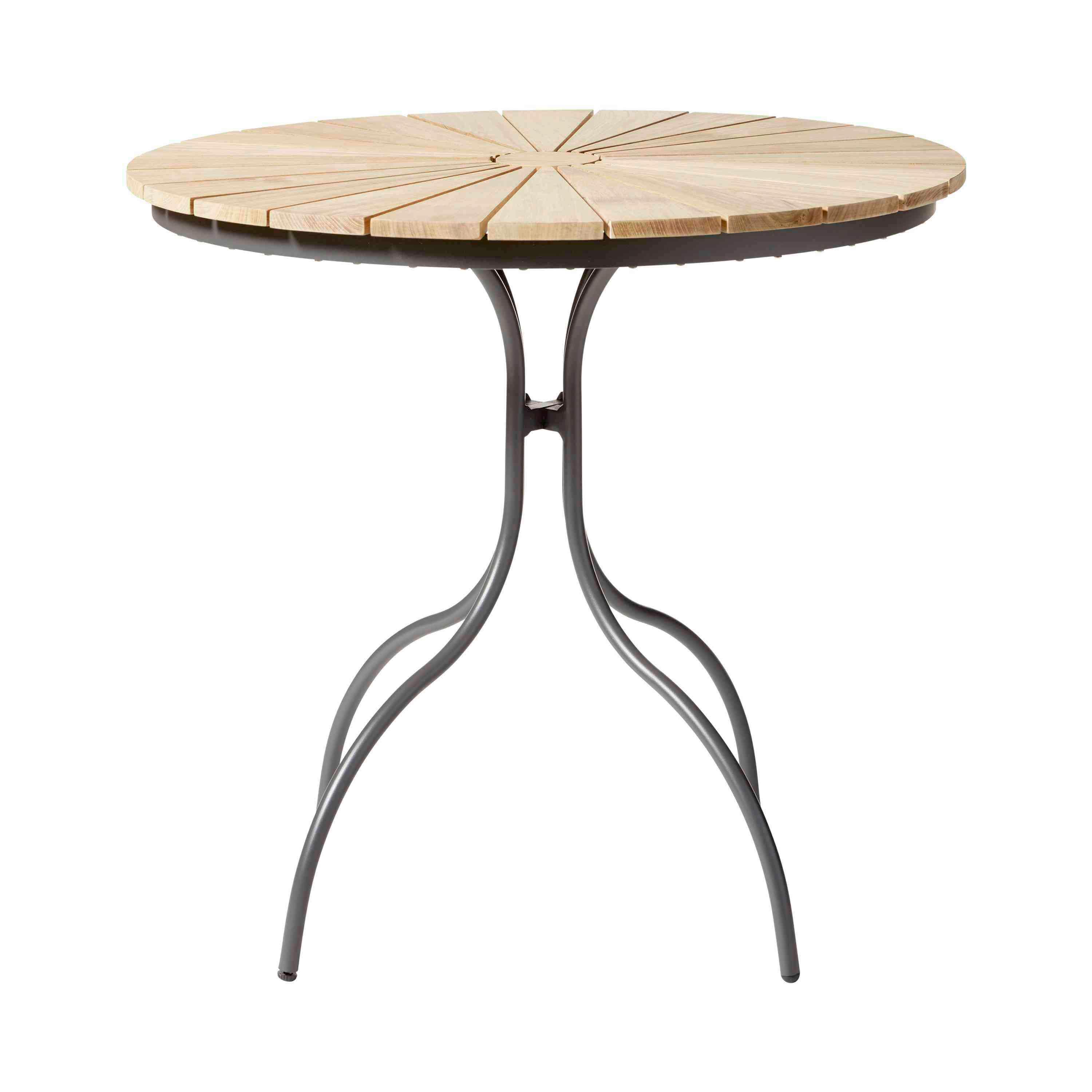Gartentisch Ellen Teakholz - Anthrazit/Teakfarben, KONVENTIONELL, Holz/Metall (80/80/74cm) - Gardenson