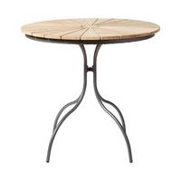 Gartentisch Ellen - Anthrazit/Teakfarben, Konventionell, Holz/Metall (80/80/74cm) - Gardenson