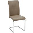 Schwingstuhl in Schlammfarben - Chromfarben/Schlammfarben, Design, Textil/Metall (43,5/97/58,5cm) - BASED