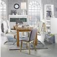 Stuhl in Grau/Eichefarben - Eichefarben/Grau, Design, Holz (48/92/57cm)