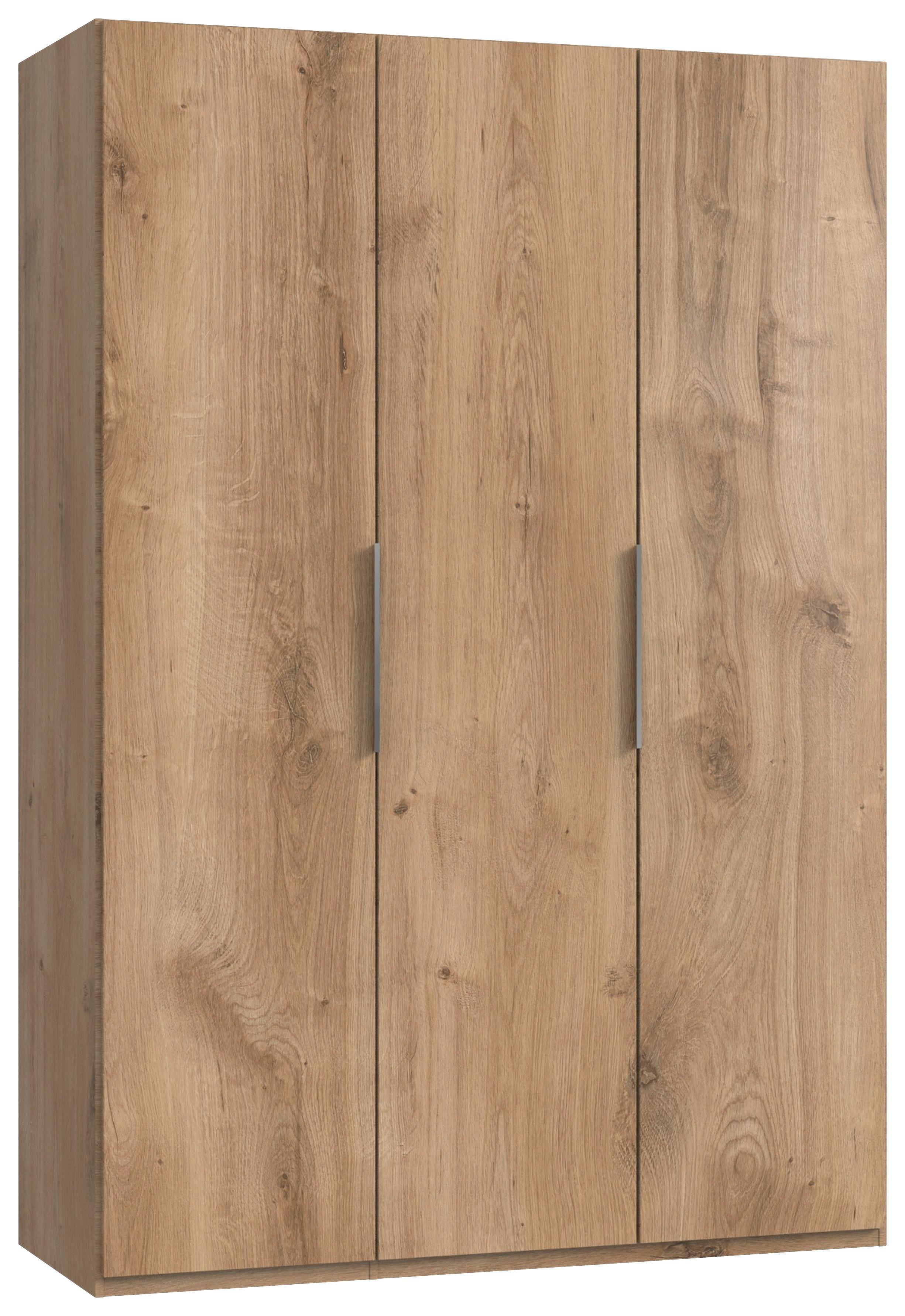 Drehtürenschrank Level 36A ca. 150x216x58 cm Eiche Dekor - Chromfarben/Eichefarben, MODERN, Holzwerkstoff (150/216/58cm) - MID.YOU