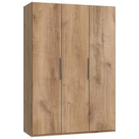 Drehtürenschrank Level 36A ca. 150x216x58 cm Eiche Dekor - Chromfarben/Eichefarben, MODERN, Holzwerkstoff (150/216/58cm) - MID.YOU