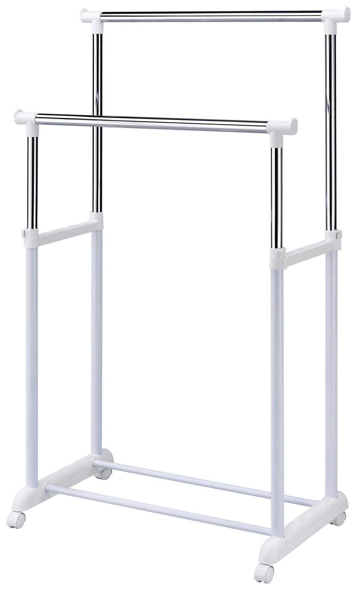 Stalak Za Odjeću Naomi 5 - bijela/boje kroma, Moderno, metal/plastika (84/94-168/44cm) - Modern Living