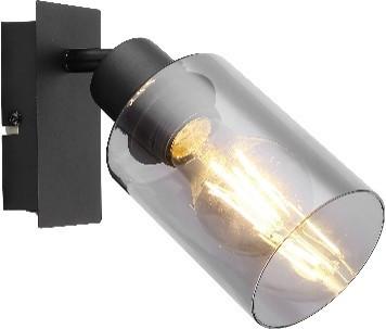 Spotlámpa Hadera - fekete, Modern, Üveg/fém (9/20/18cm) - Modern Living