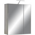 Spiegelschrank in Braun - Dunkelbraun, KONVENTIONELL, Glas/Holzwerkstoff (65/75/22cm) - PREMIUM LIVING