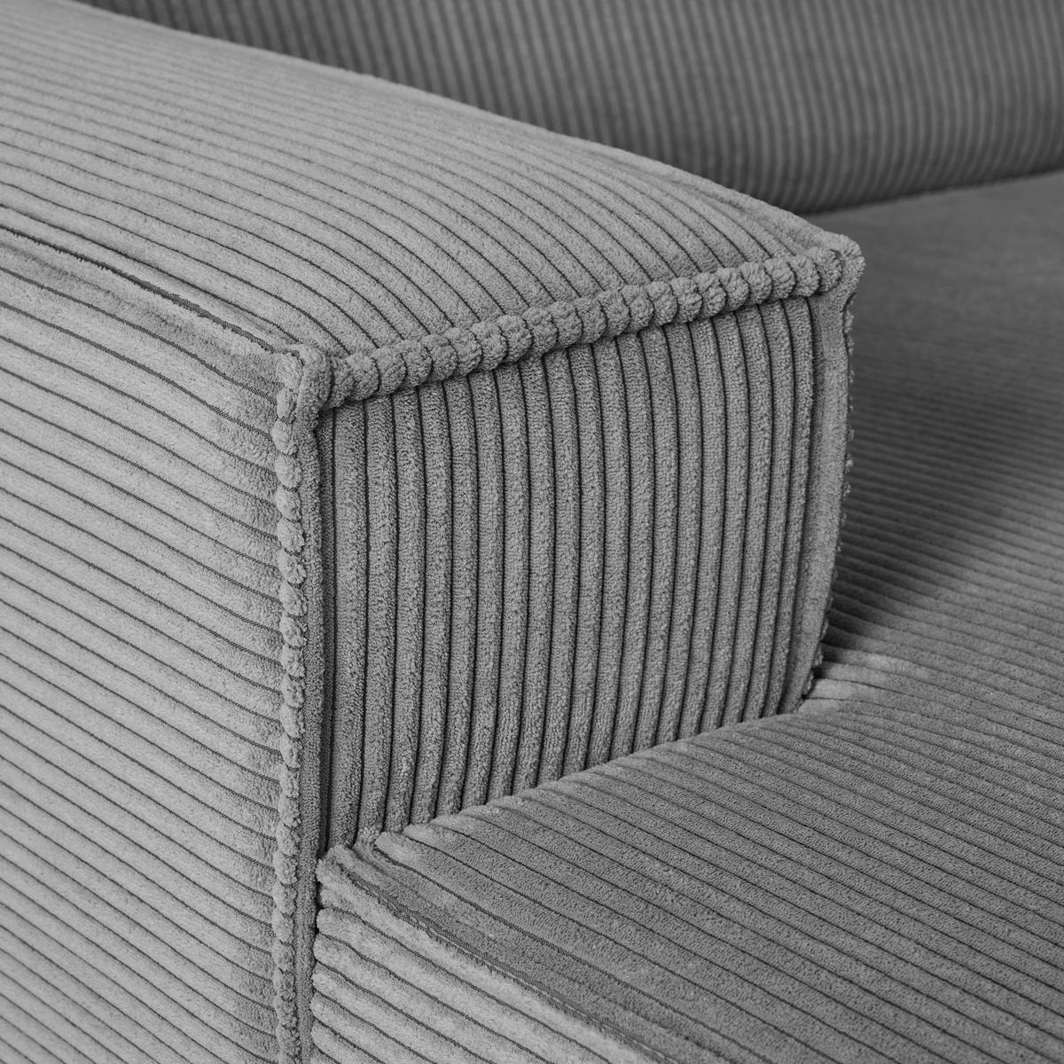 Wohnlandschaft Loft Grau - Schwarz/Grau, MODERN, Kunststoff/Textil (172/75/265cm) - Mömax