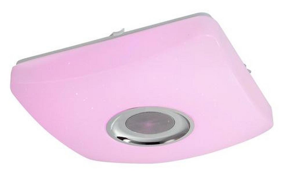Stropna Led-svetilka Ayleen, S Sijalko - barve kroma/bela, Basics, kovina/umetna masa (36,5/36,5/9cm) - Globo