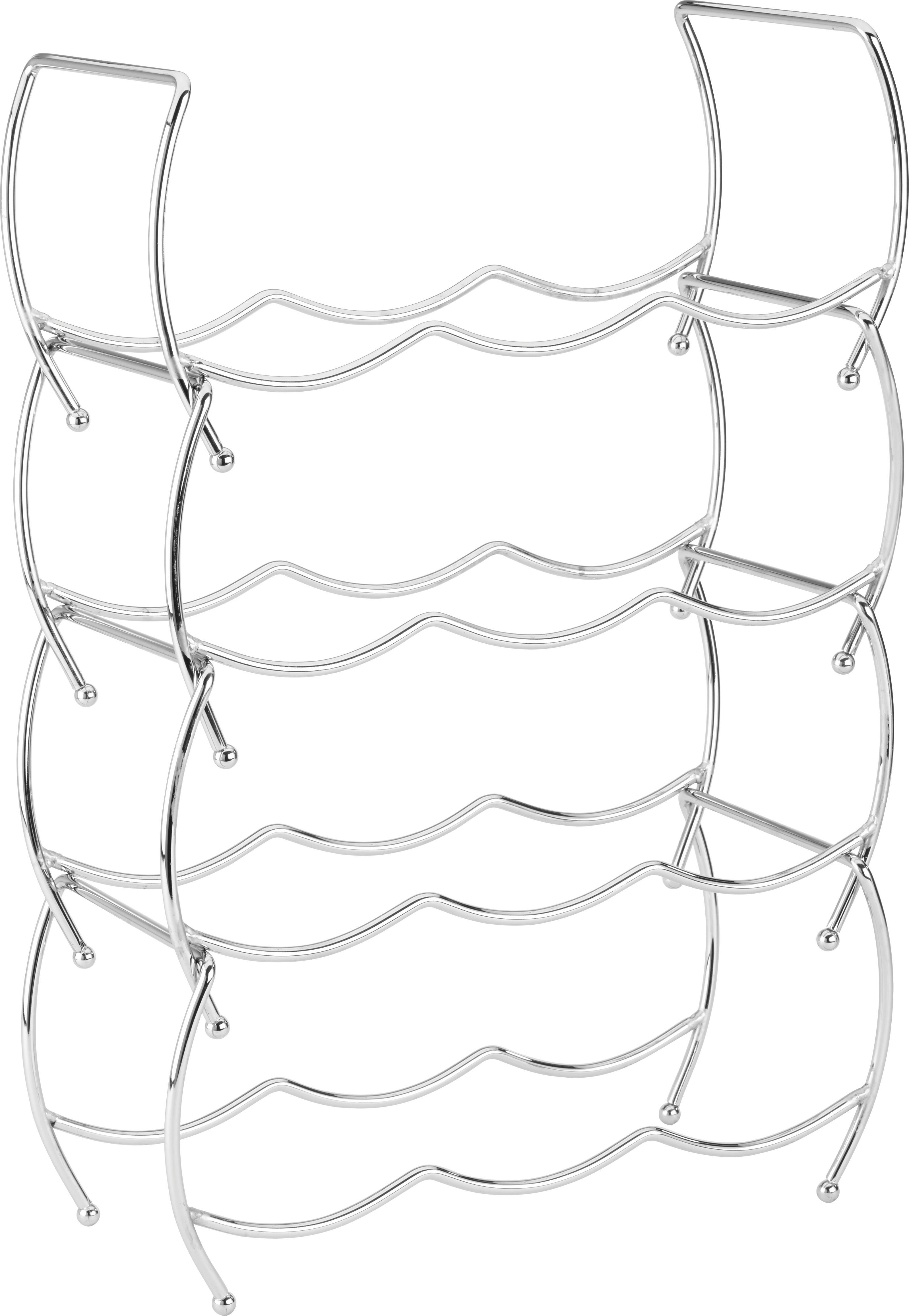 WEINREGAL GIOVANNI - Chroomkleuren, Metaal (32,5/49/14cm) - Modern Living
