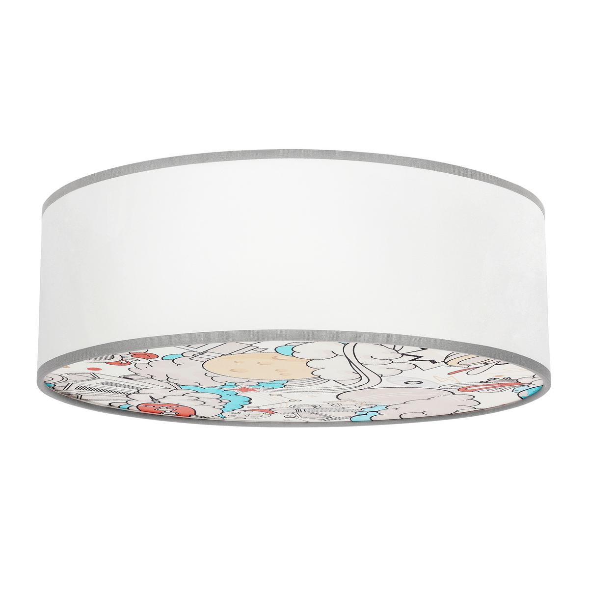 Dječja Stropna Svjetiljka 31-38869 Kiddy Wolke - bijela/višebojno, Konvencionalno, metal/plastika (38/38/14cm)